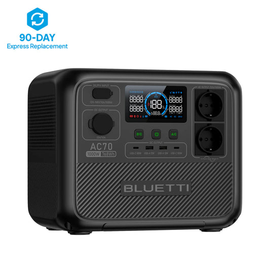 BLUETTI AC70 Station électrique portable | 1000 W, 768 Wh
